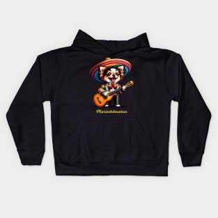 Mariachihuahua Funny Mariachi Chihuahua Traditional Guitar player Sombrero Kids Hoodie